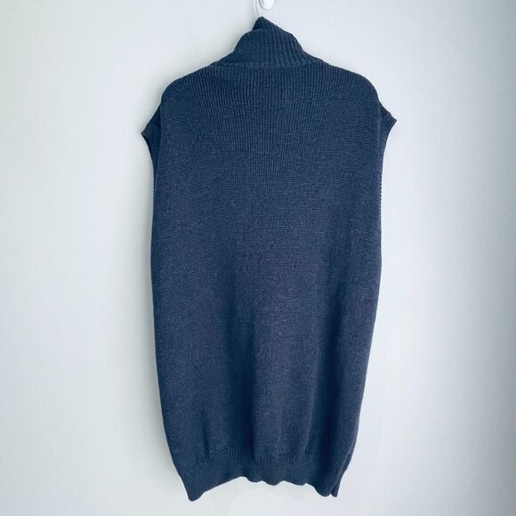 McCulley's Pure Merino Wool Vest No Size Tag (XL or XXL?) Navy Full Zip Scotland - Picture 4 of 11